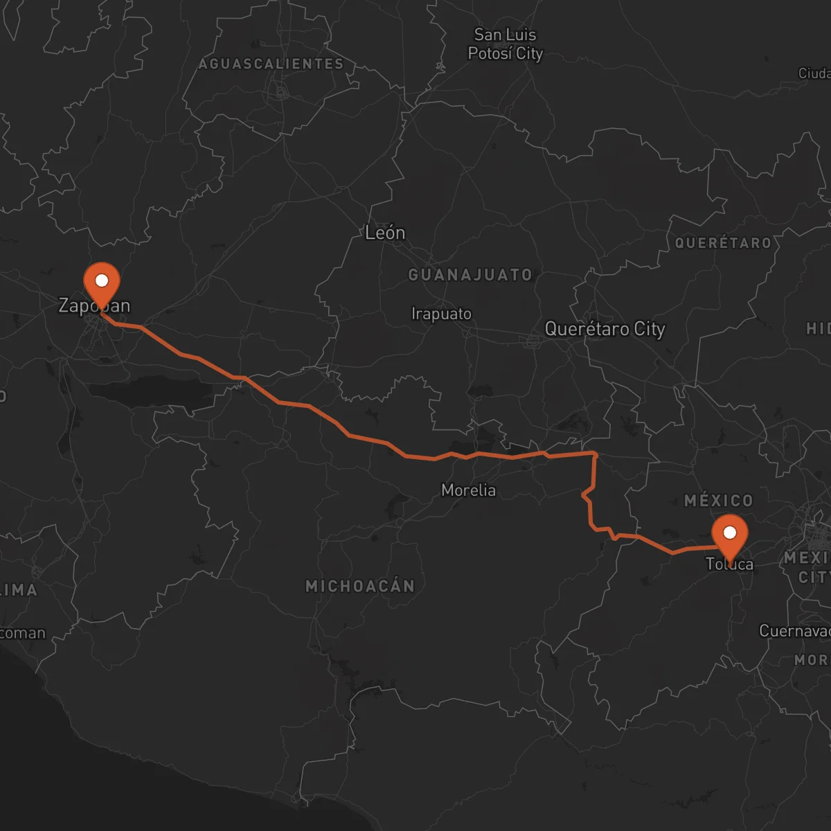 Ruta Guadalajara - Toluca
