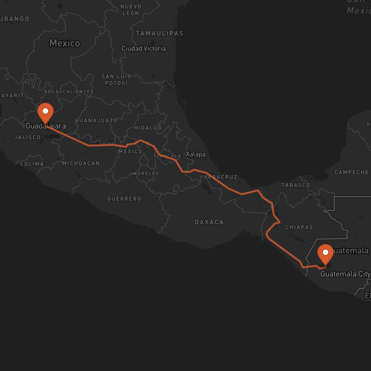 Ruta Guadalajara - Totonicapán