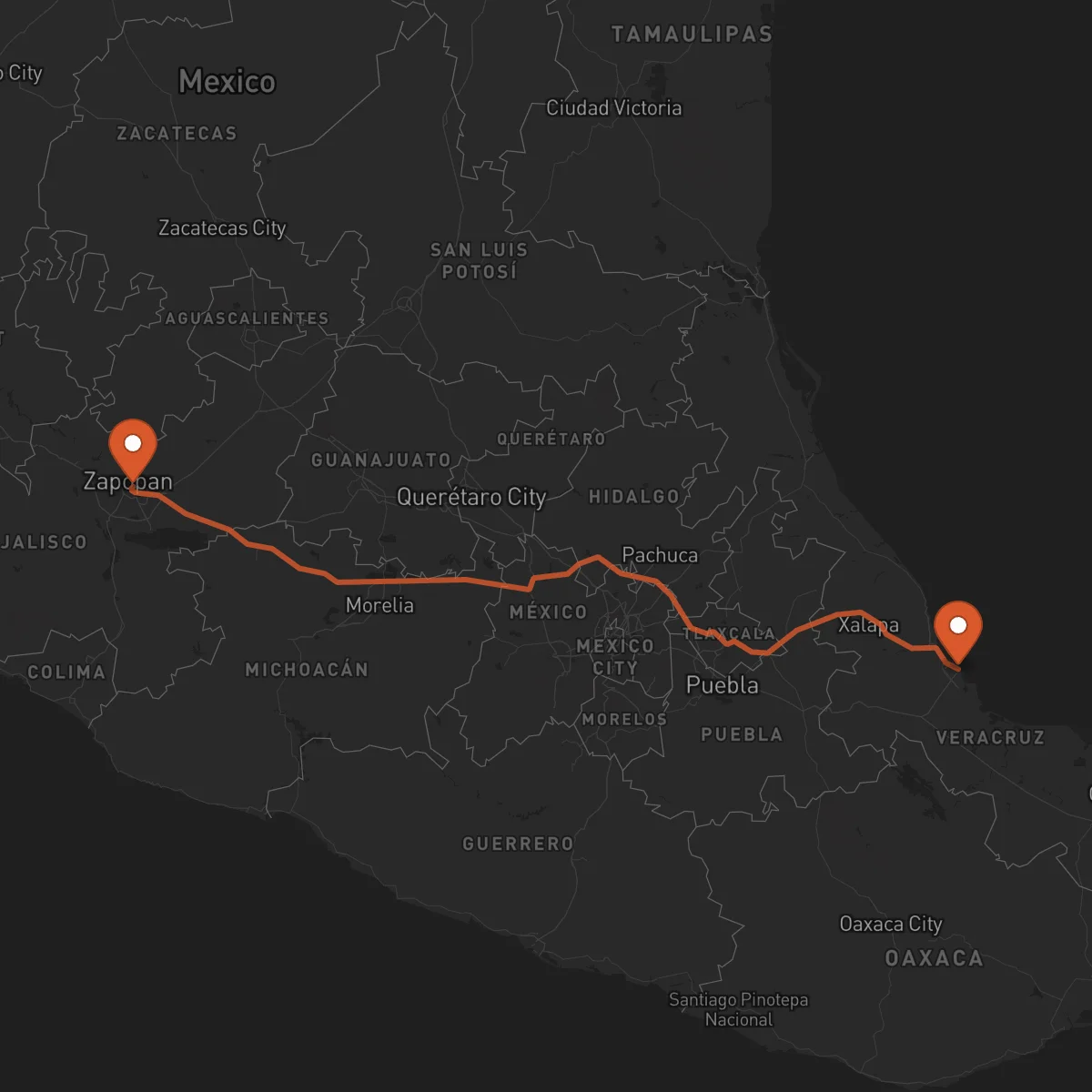 Ruta Guadalajara - Veracruz