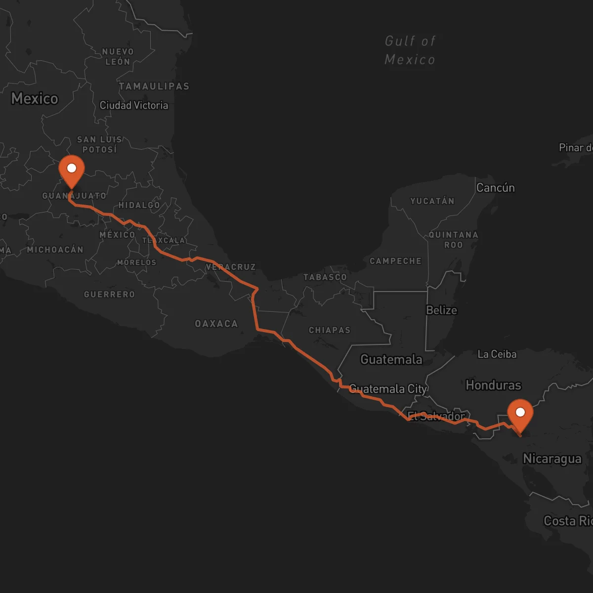 Ruta Guanajuato - Jinotega