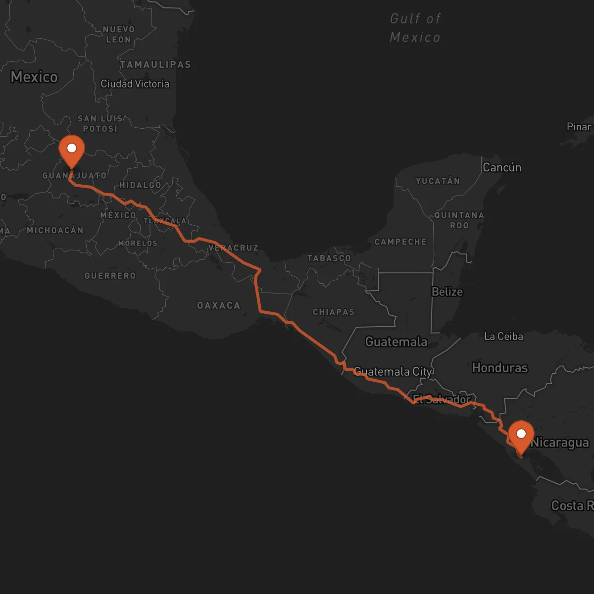Ruta Guanajuato - Jinotepe