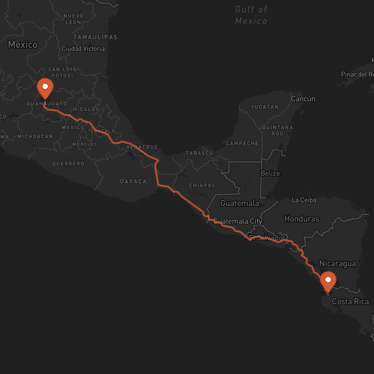 Ruta Guanajuato - Liberia