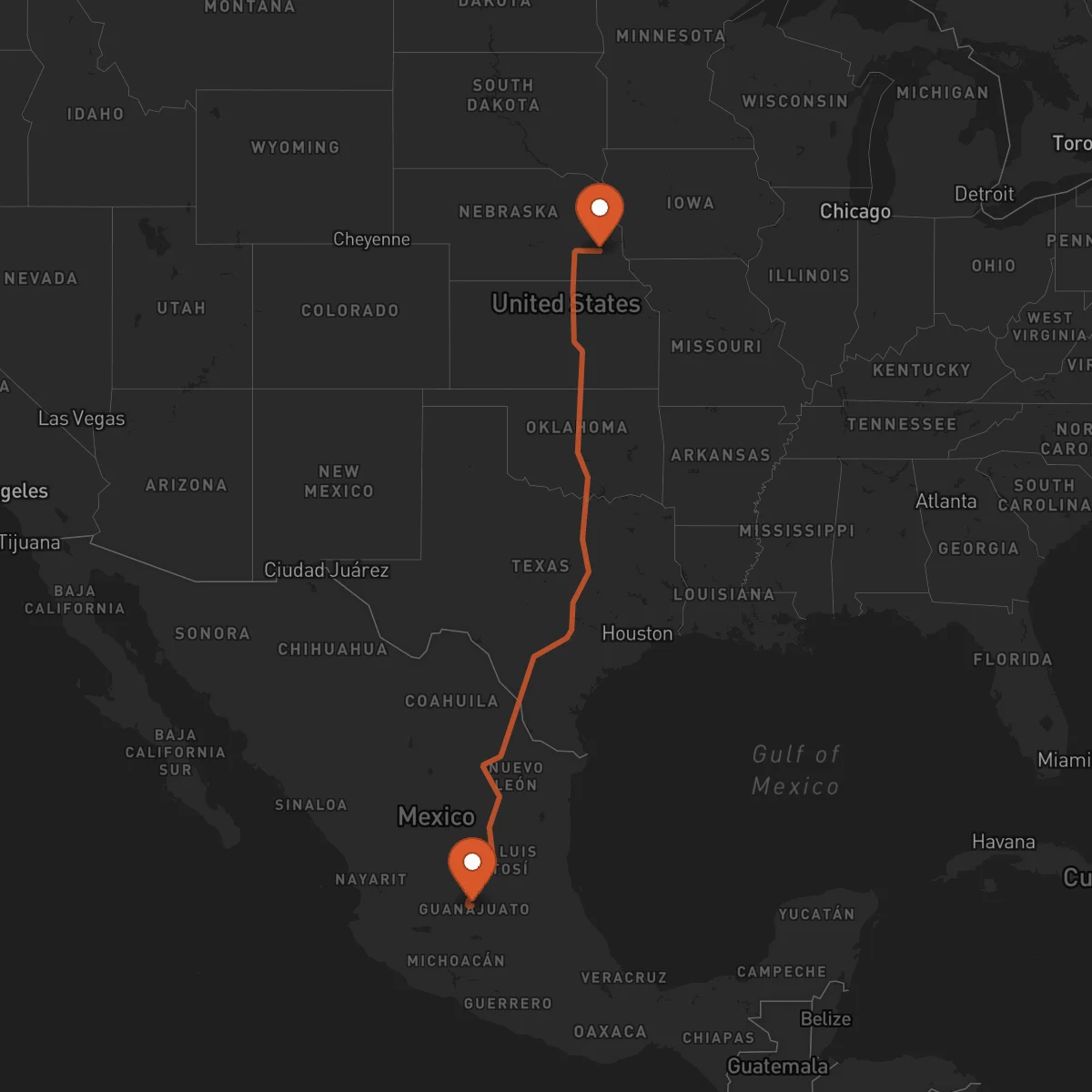 Ruta Guanajuato - Lincoln