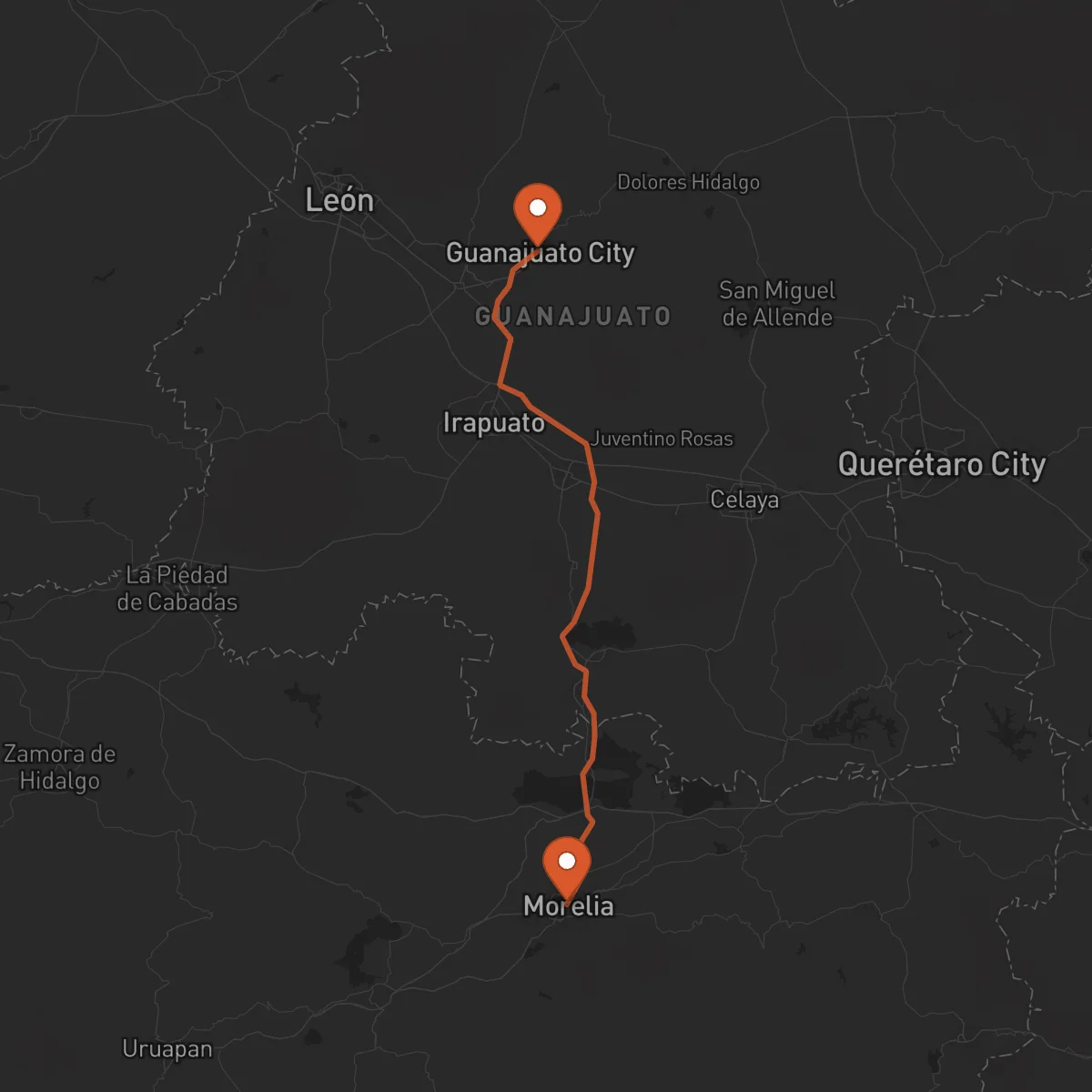 Ruta Guanajuato - Morelia