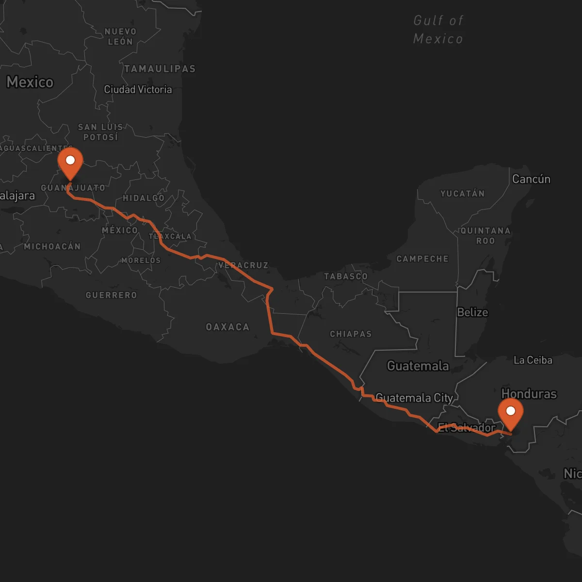 Ruta Guanajuato - Nacaome