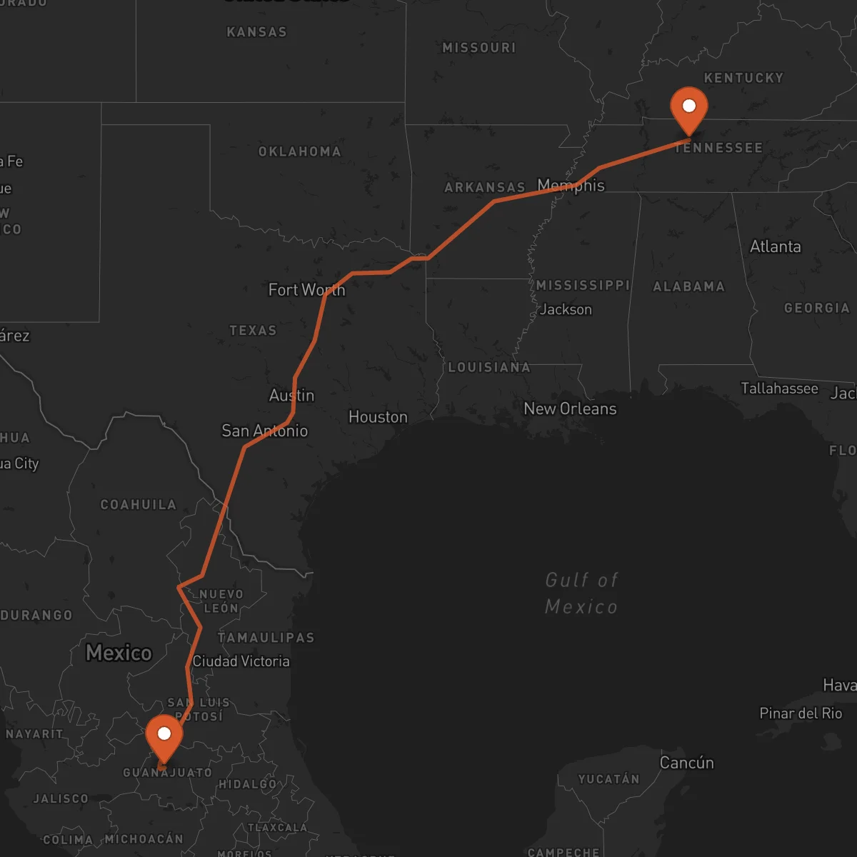 Ruta Guanajuato - Nashville