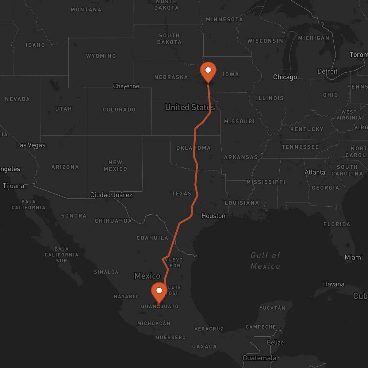 Ruta Guanajuato - Omaha