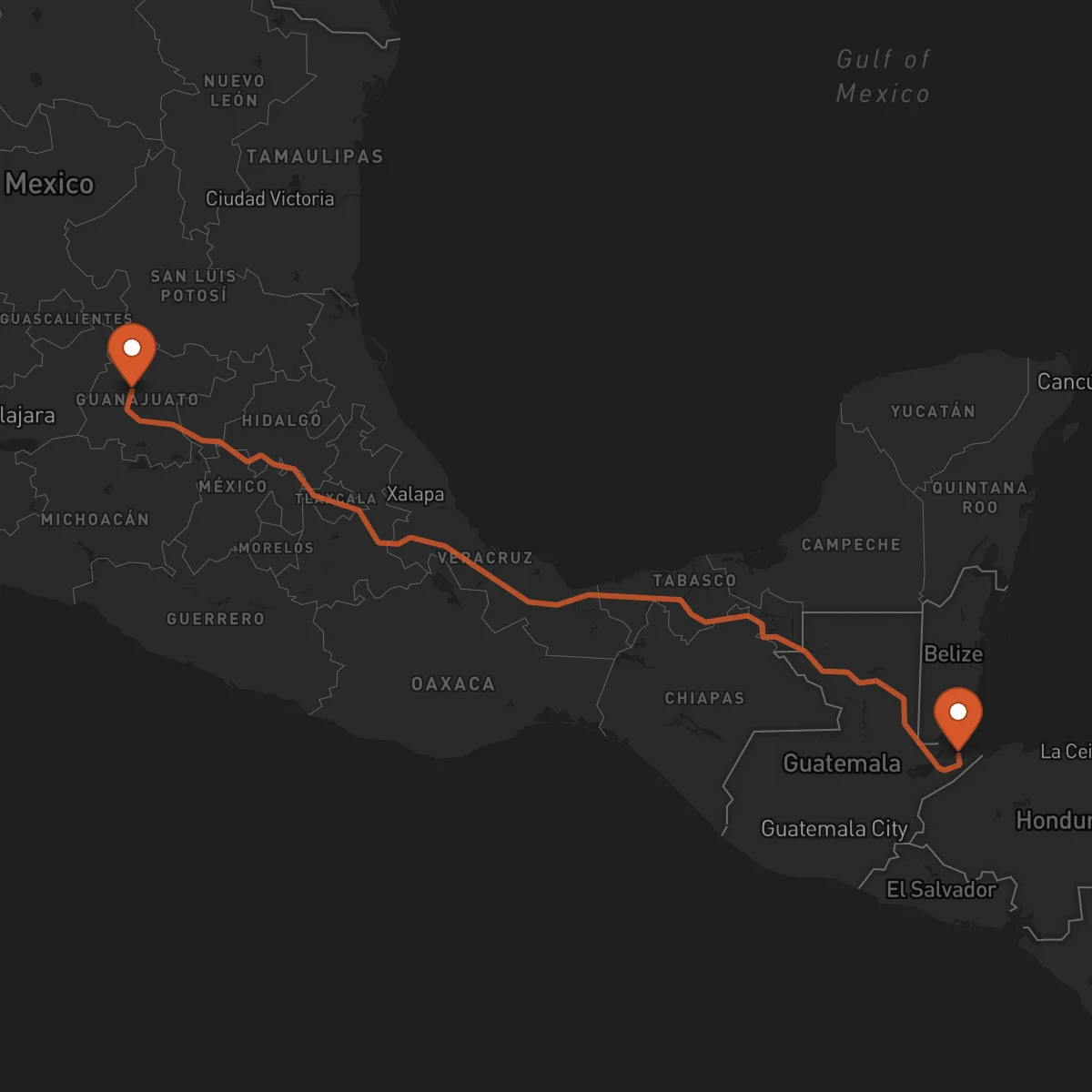 Ruta Guanajuato - Puerto Barrios