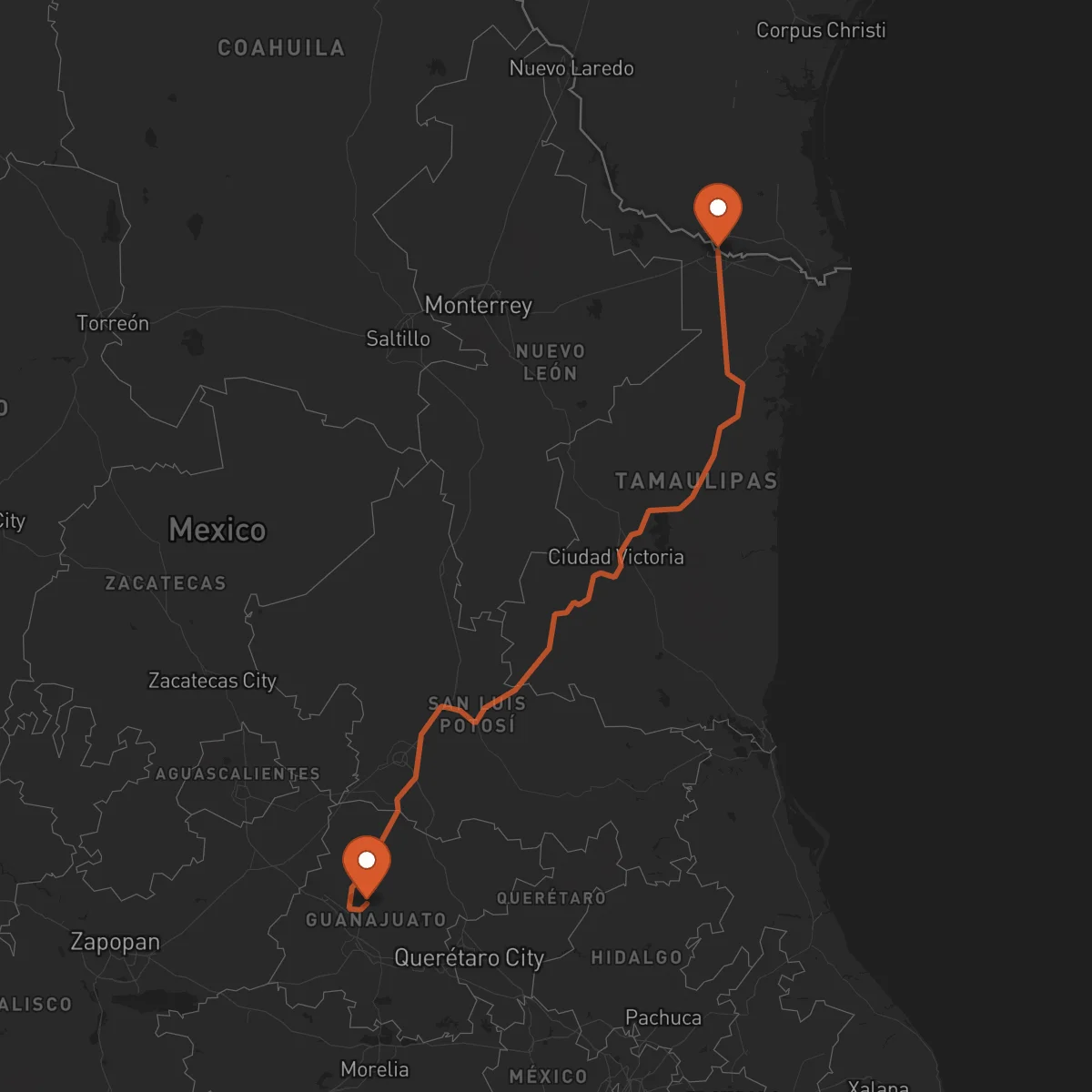 Ruta Guanajuato - Reynosa