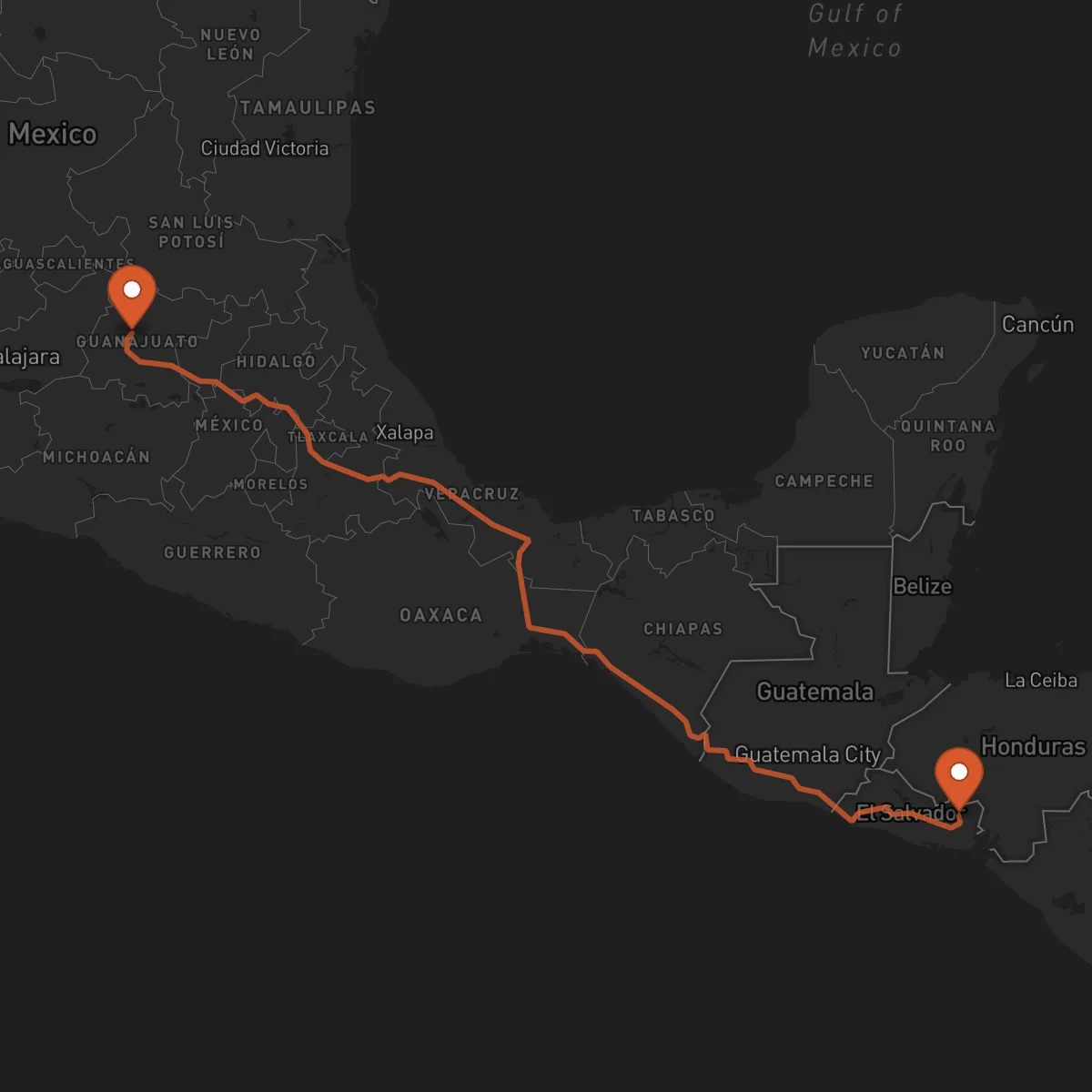 Ruta Guanajuato - San Francisco Gotera