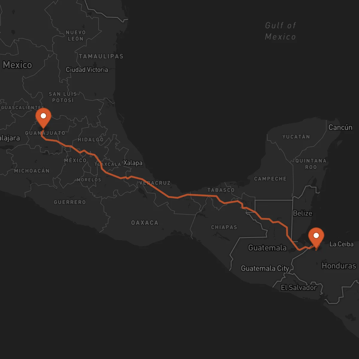 Ruta Guanajuato - San Pedro Sula