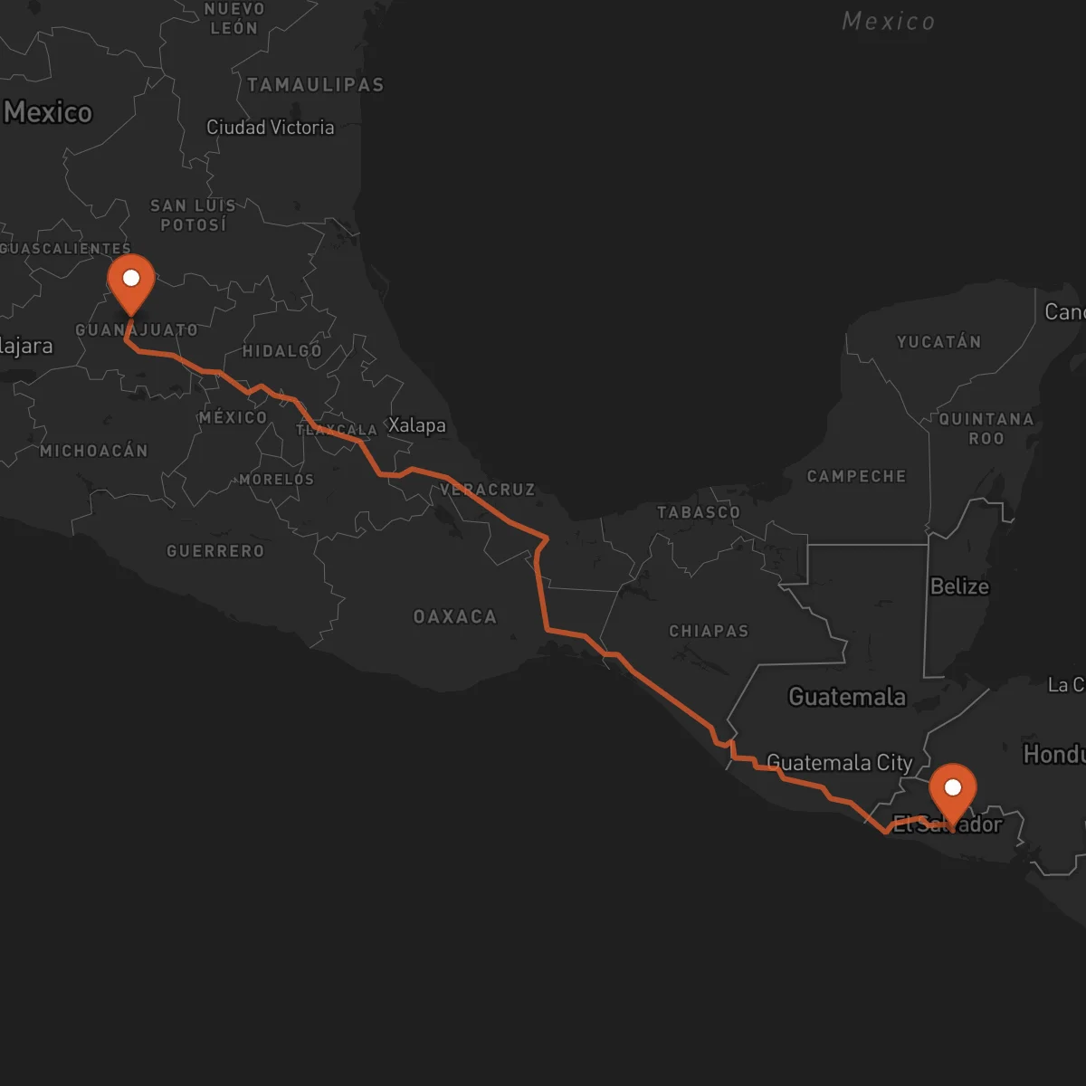 Ruta Guanajuato - San Vicente