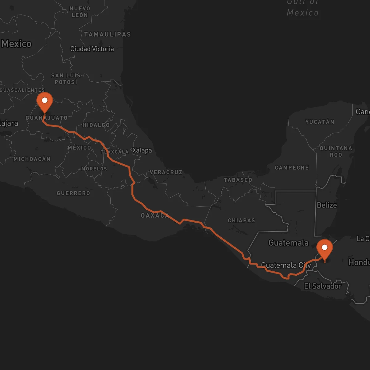 Ruta Santa Rosa de Copán - Guanajuato