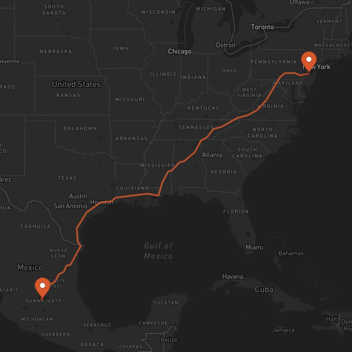 Ruta Guanajuato - Trenton