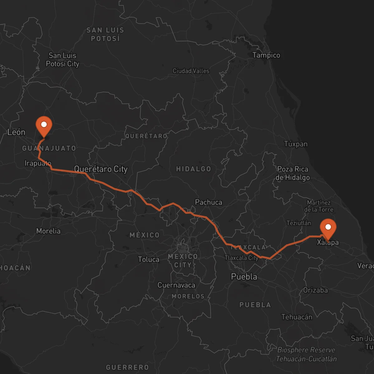 Ruta Xalapa - Guanajuato