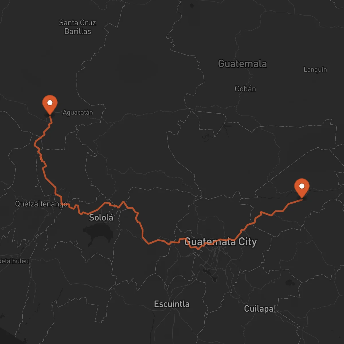 Ruta Guastatoya - Huehuetenango