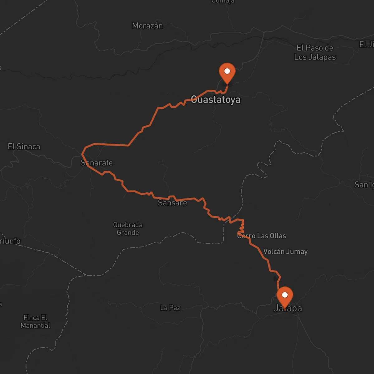 Ruta Guastatoya - Jalapa