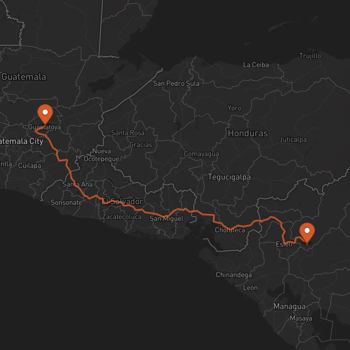 Ruta Guastatoya - Jinotega