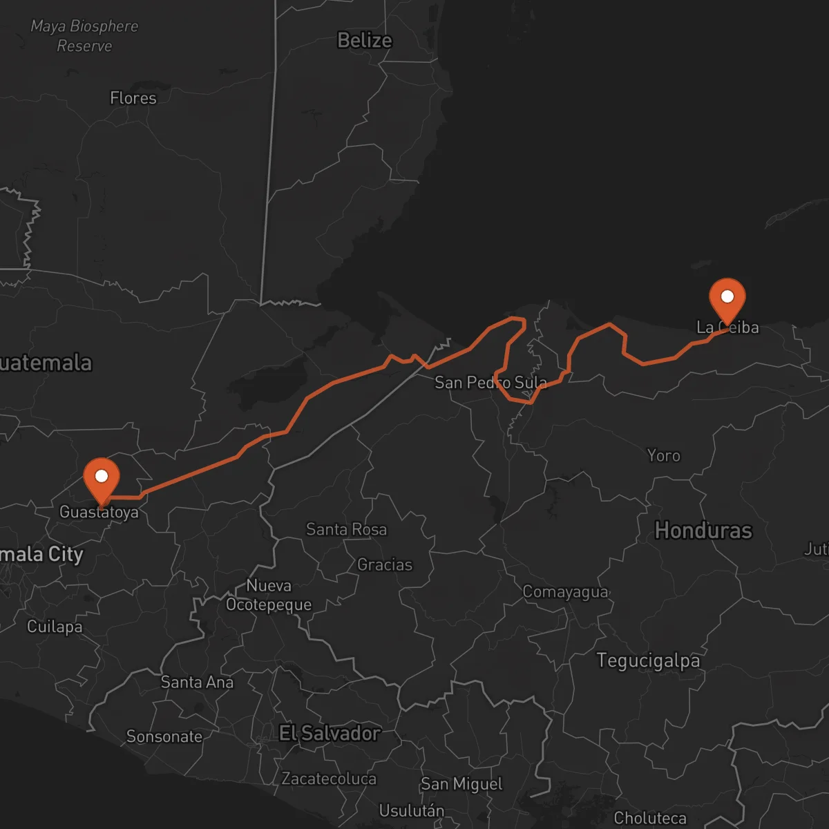 Ruta La Ceiba - Guastatoya