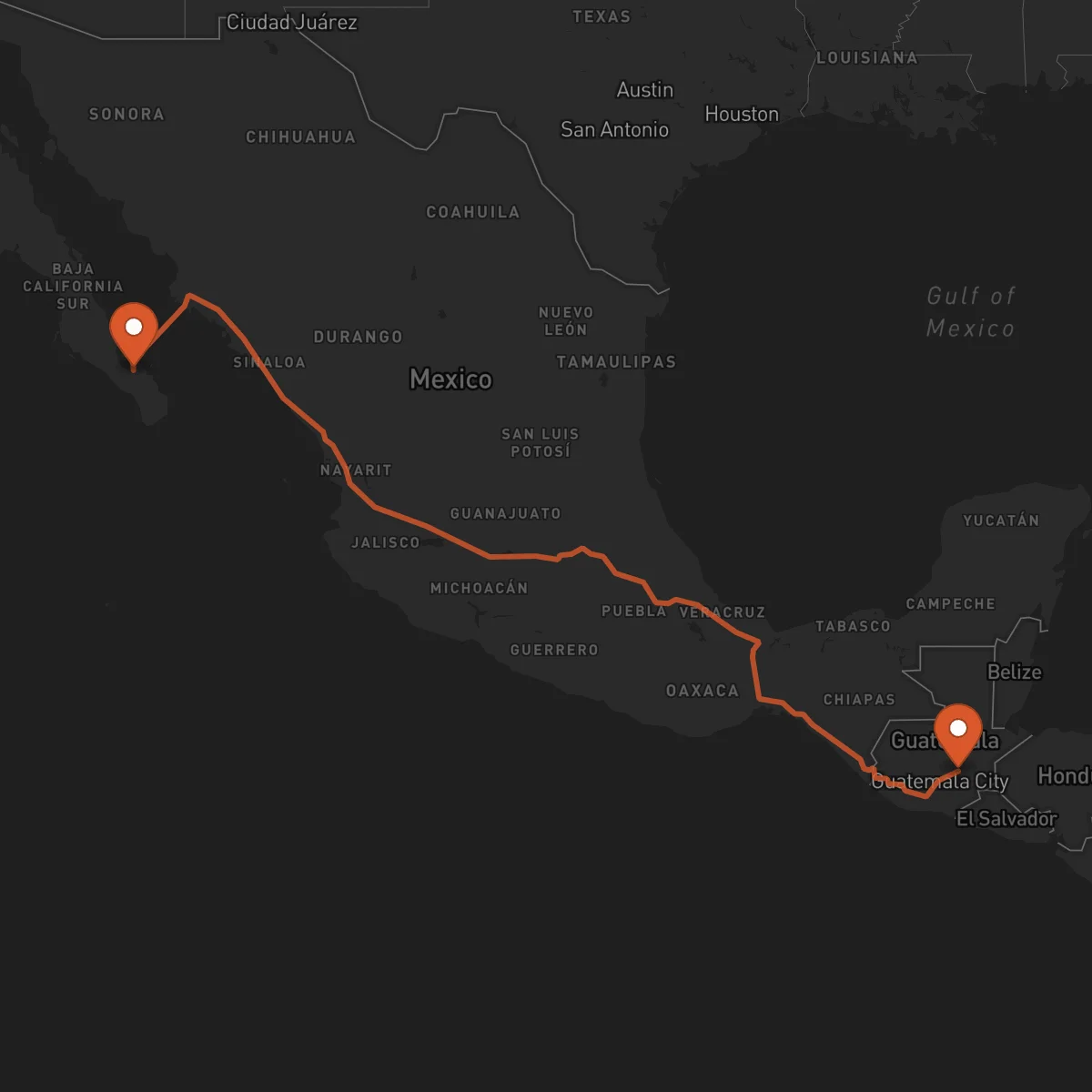 Ruta La Paz - Guastatoya