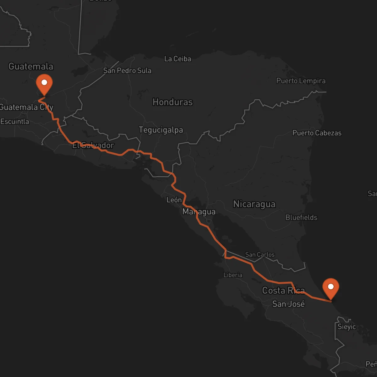 Ruta Guastatoya - Limón