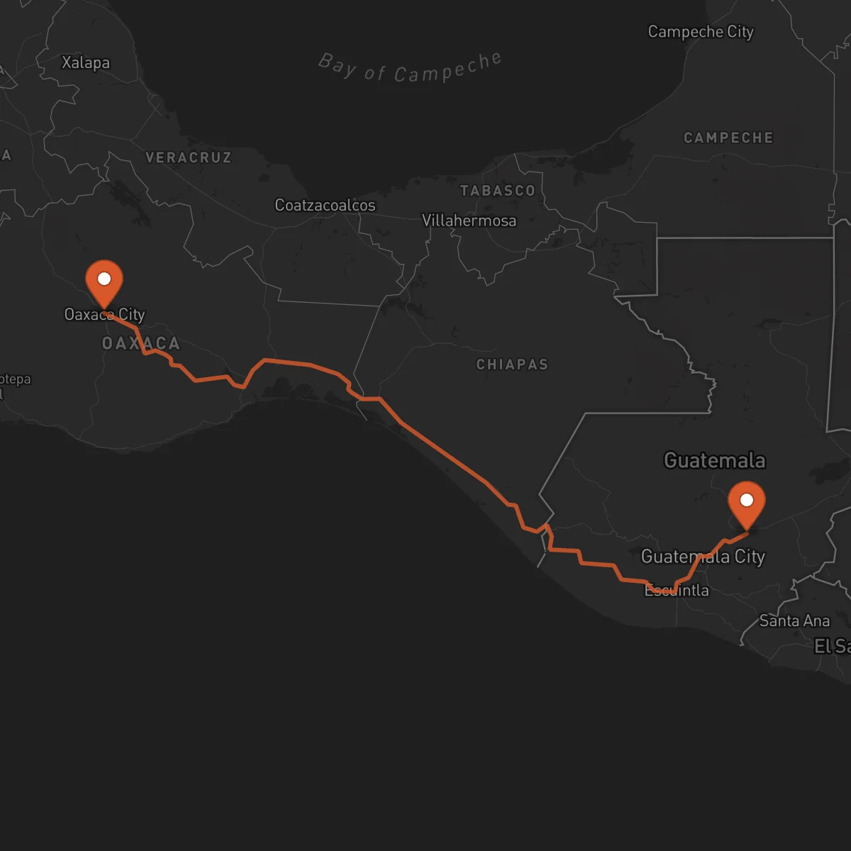 Ruta Guastatoya - Oaxaca de Juárez
