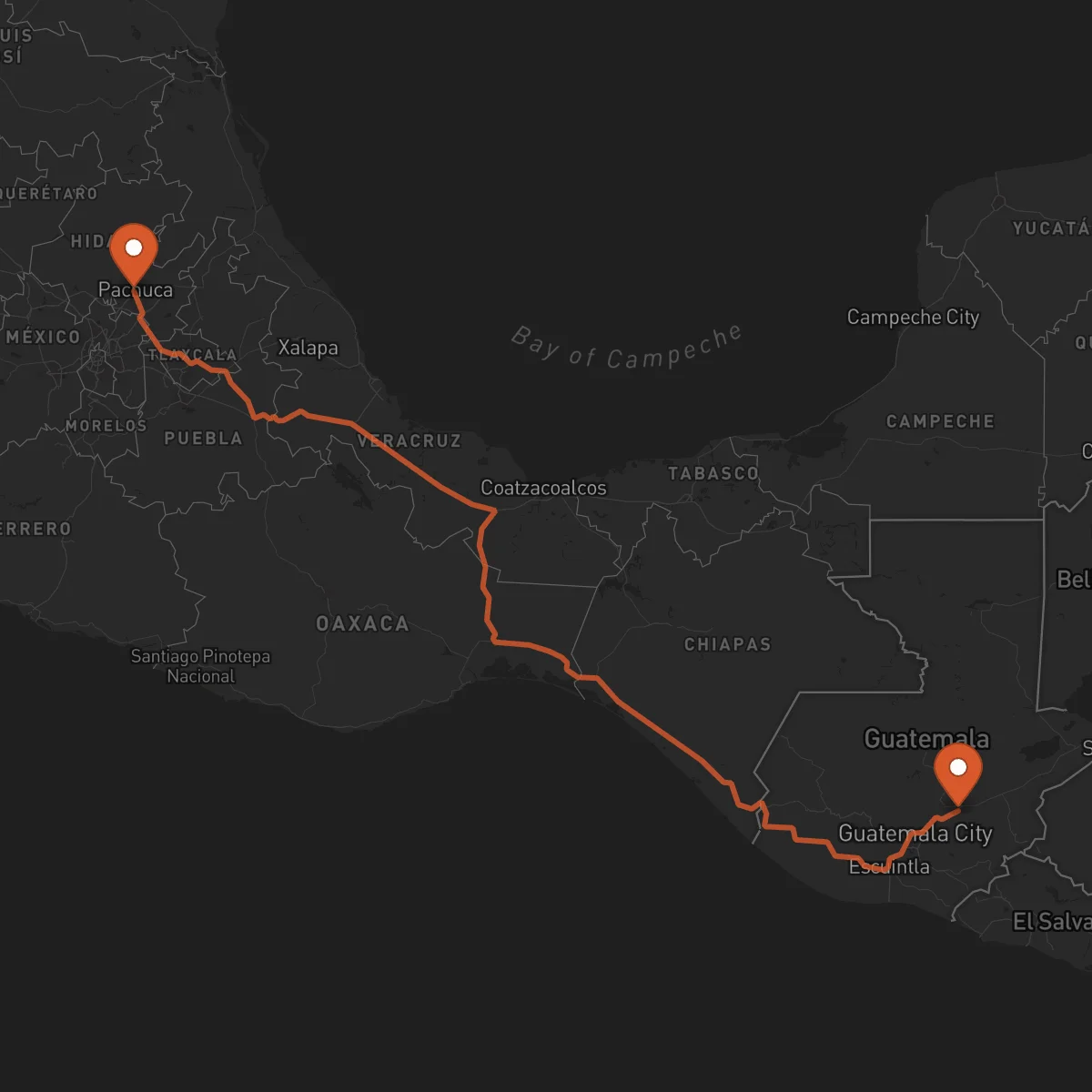 Ruta Guastatoya - Pachuca de Soto