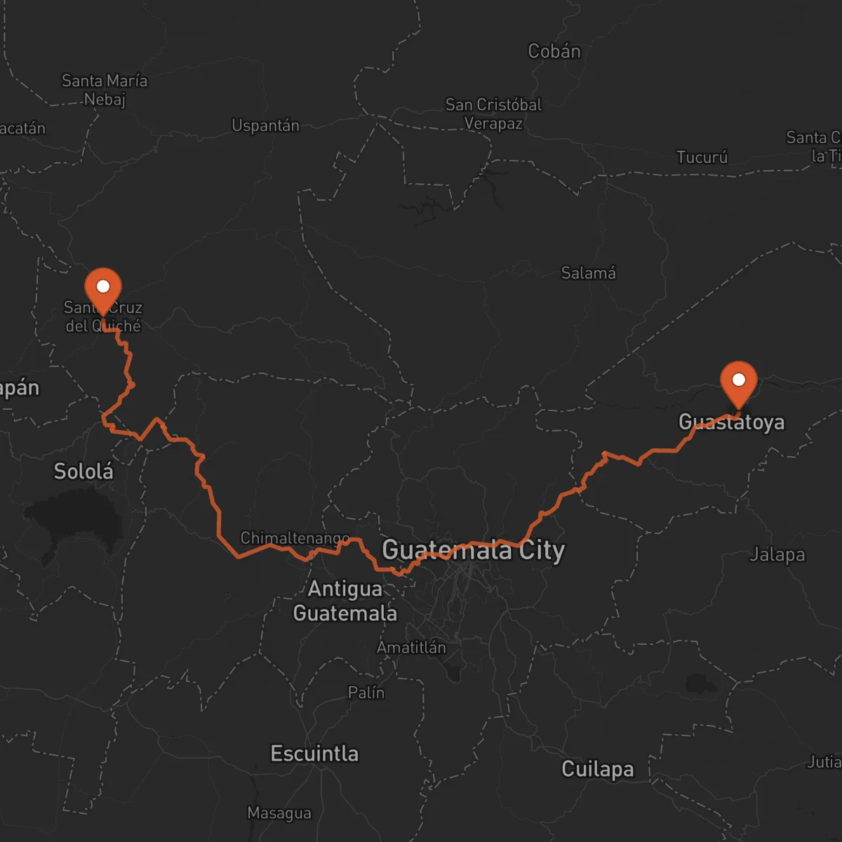 Ruta Guastatoya - Santa Cruz del Quiché