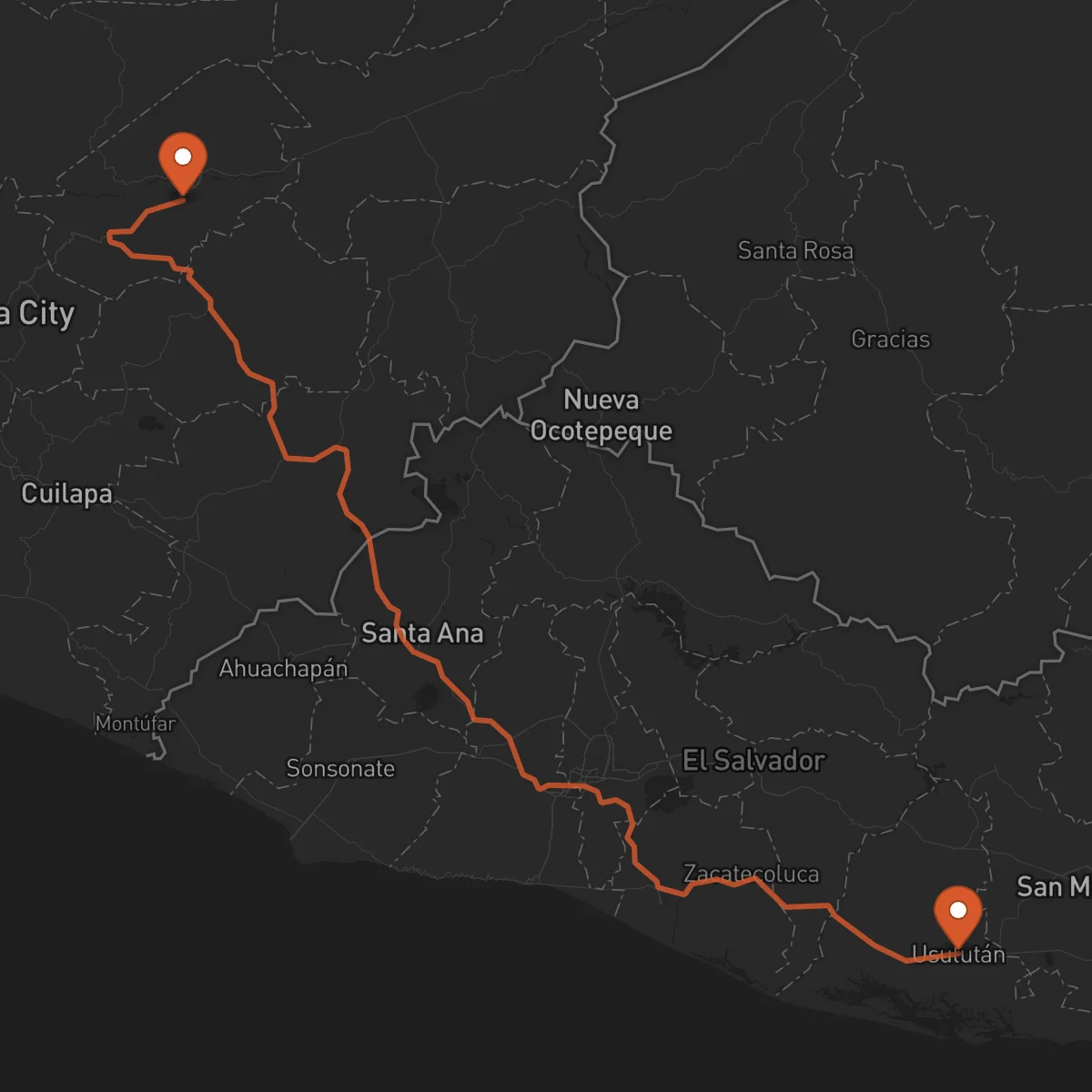 Ruta Usulután - Guastatoya