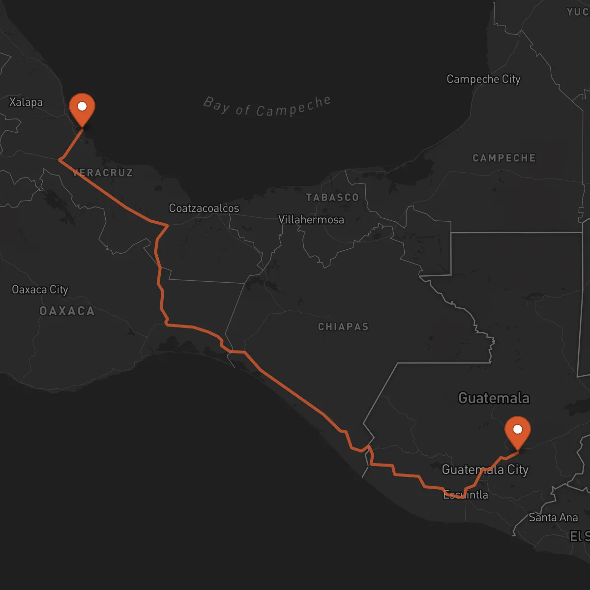 Ruta Guastatoya - Veracruz