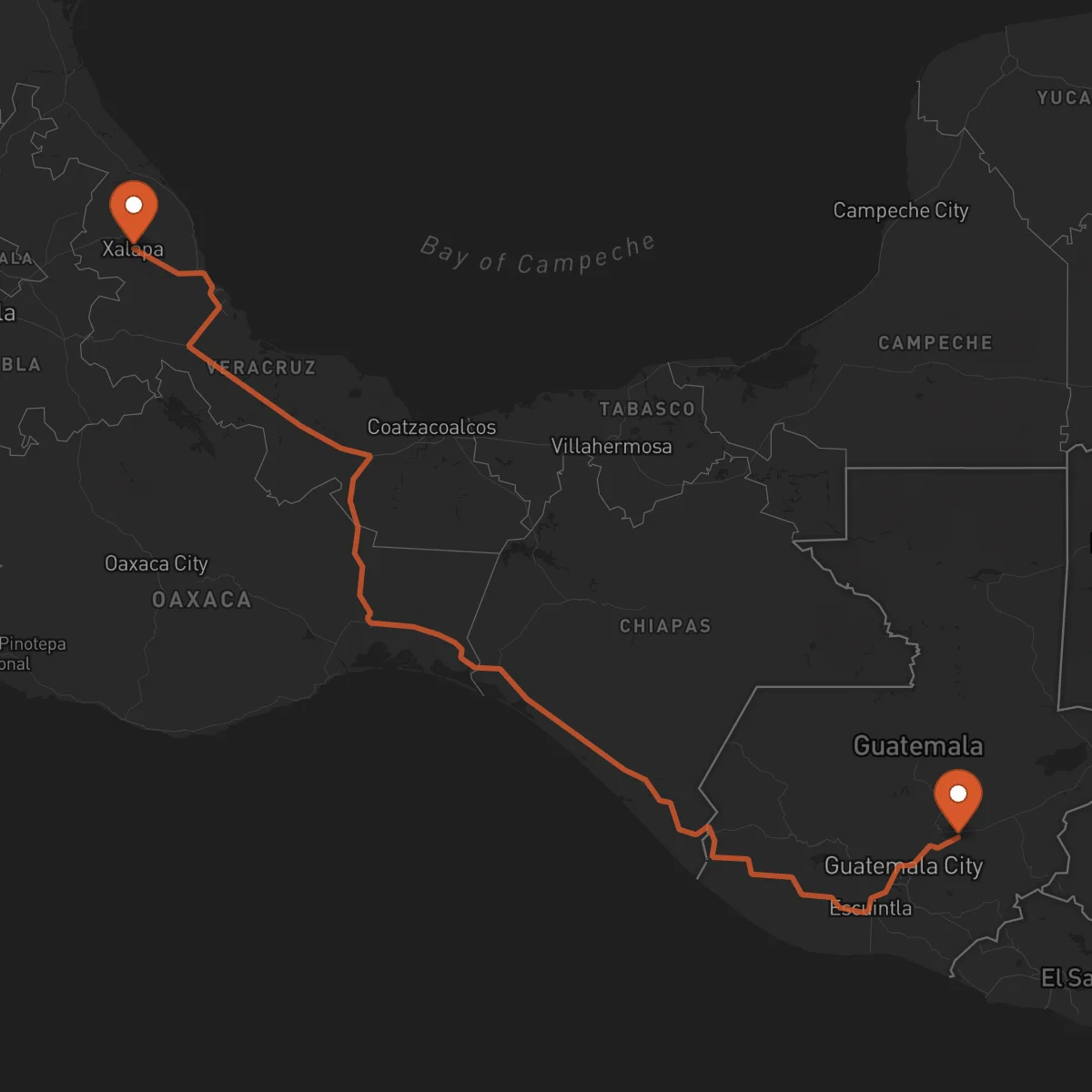 Ruta Xalapa - Guastatoya