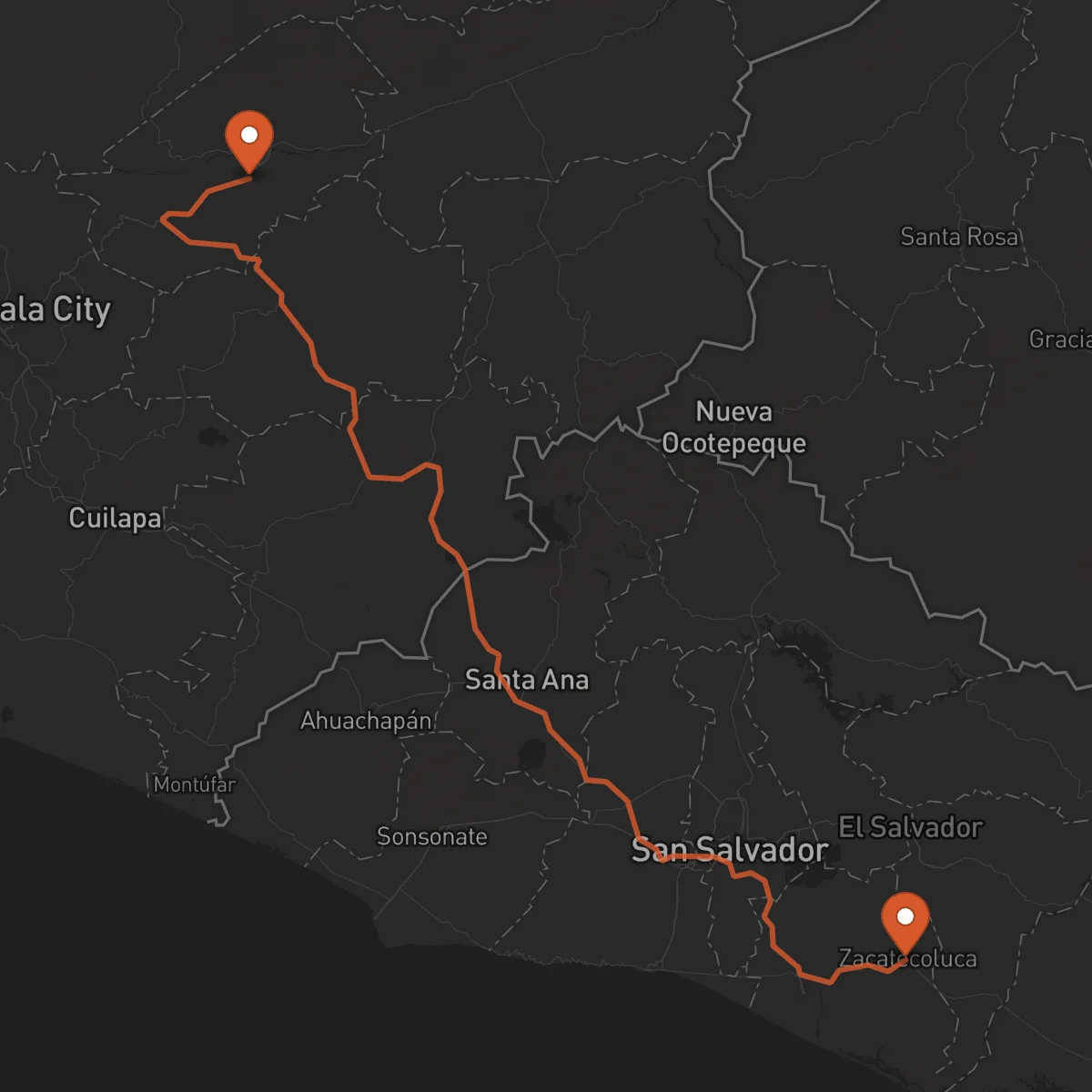 Ruta Zacatecoluca - Guastatoya