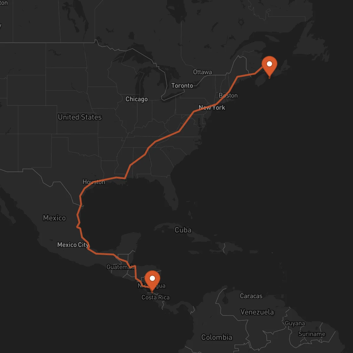 Ruta 산카를로스 - 핼리팩스