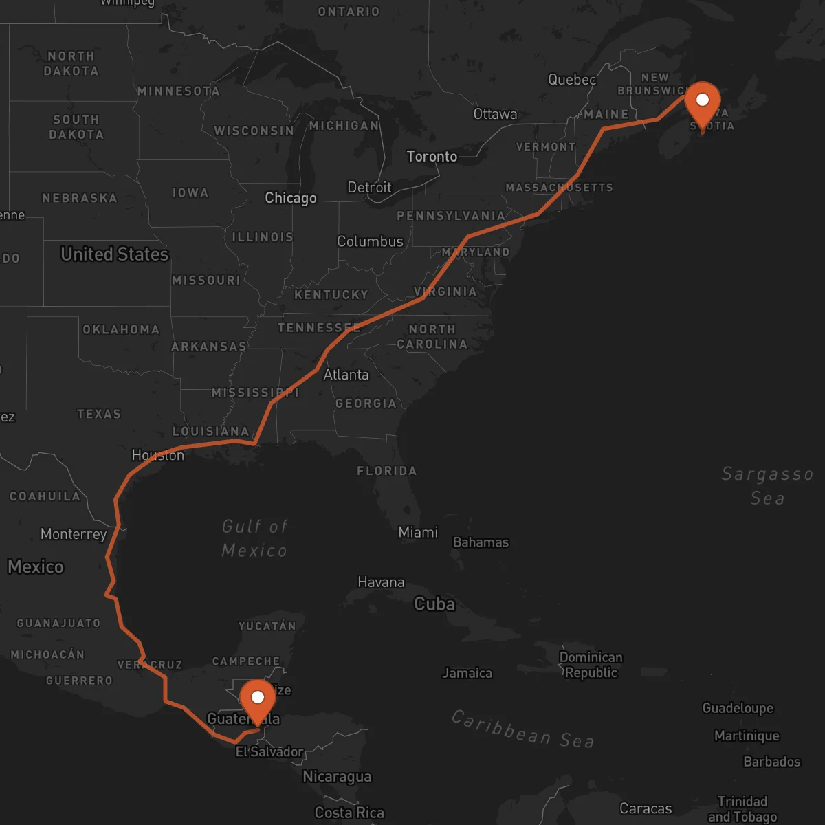 Ruta Zacapa - Halifax