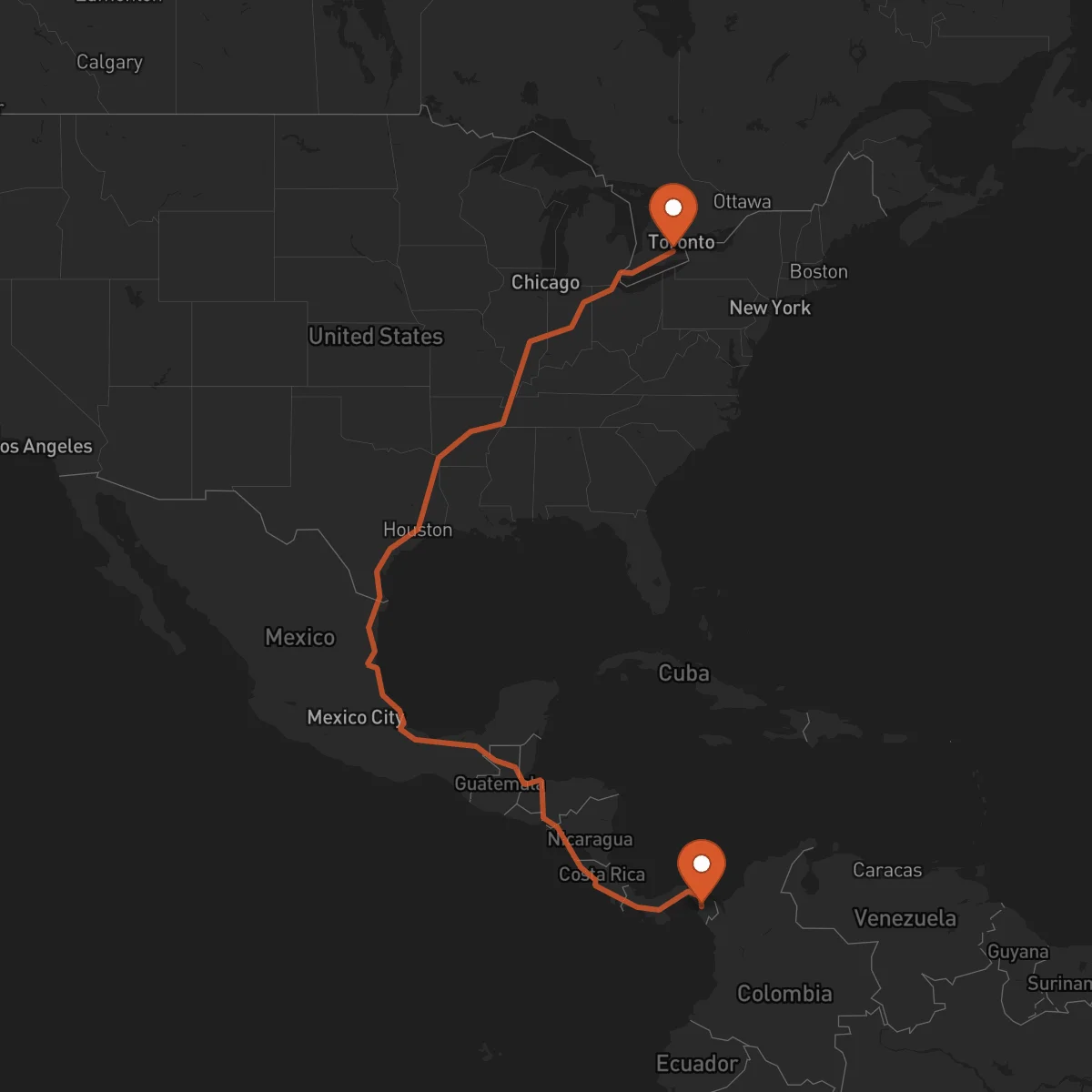 Ruta La Palma - Hamilton
