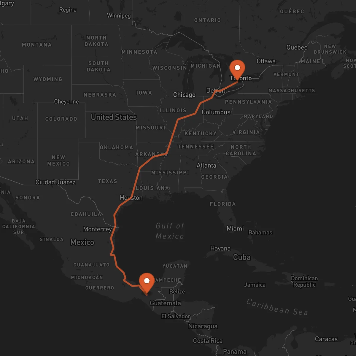 Ruta Hamilton - Tuxtla Gutiérrez