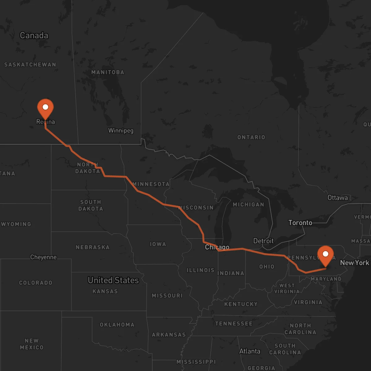 Ruta Regina - Harrisburg