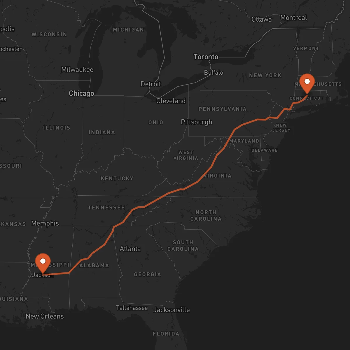 Ruta Hartford - Jackson