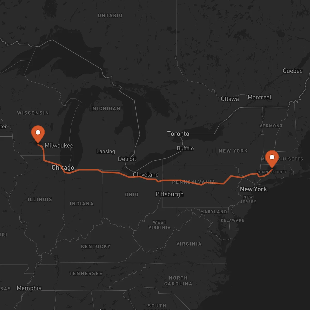 Ruta Hartford - Madison