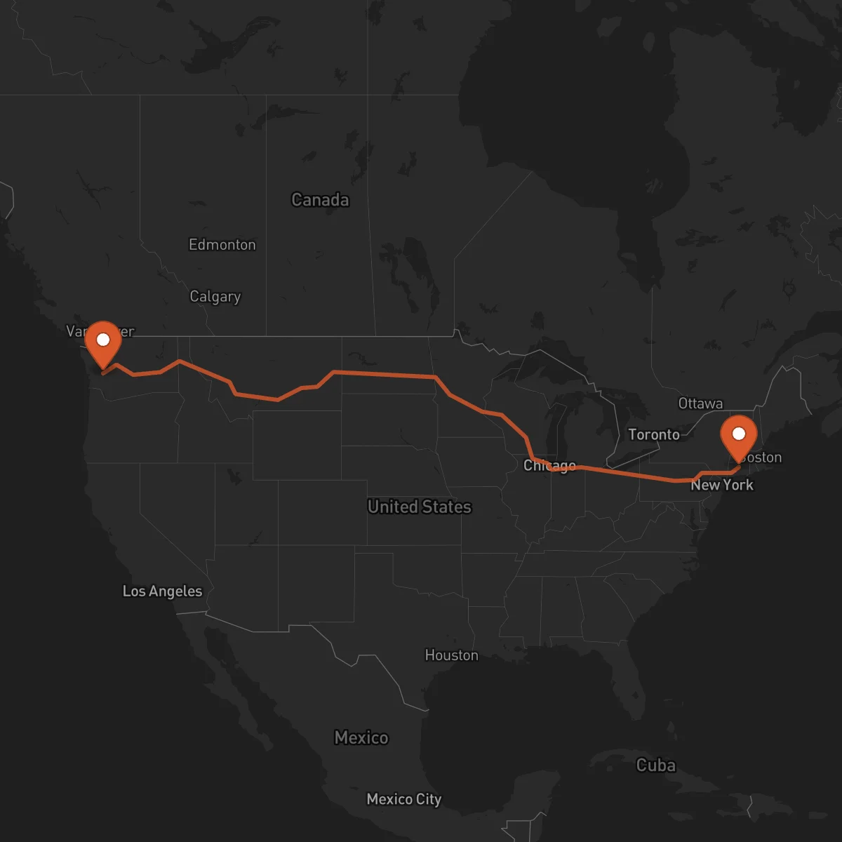 Ruta Olympia - Hartford
