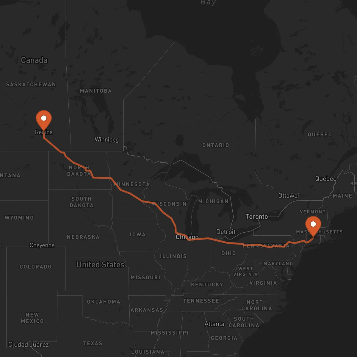 Ruta Regina - Hartford