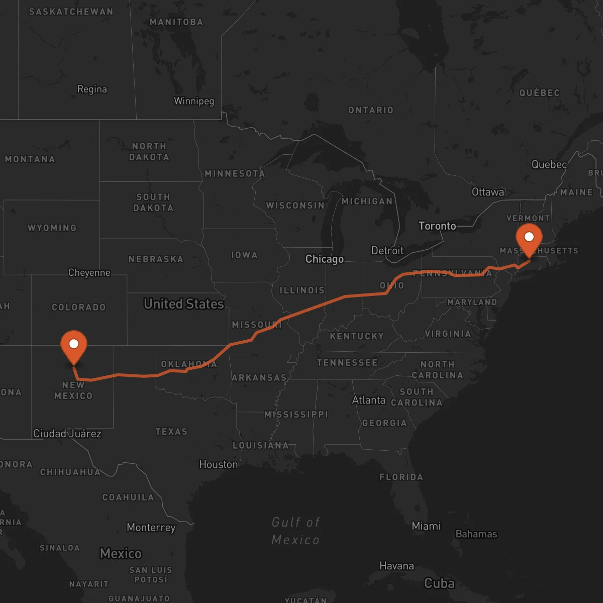 Ruta Santa Fe - Hartford