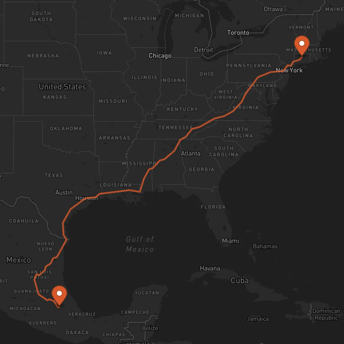 Ruta Tlaxcala de Xicohténcatl - Hartford