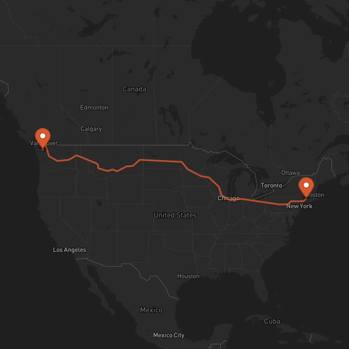 Ruta Victoria - Hartford