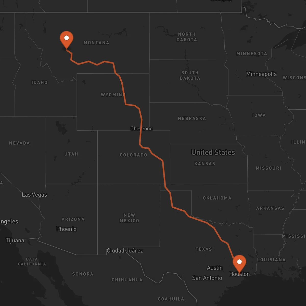 Ruta Houston - Helena