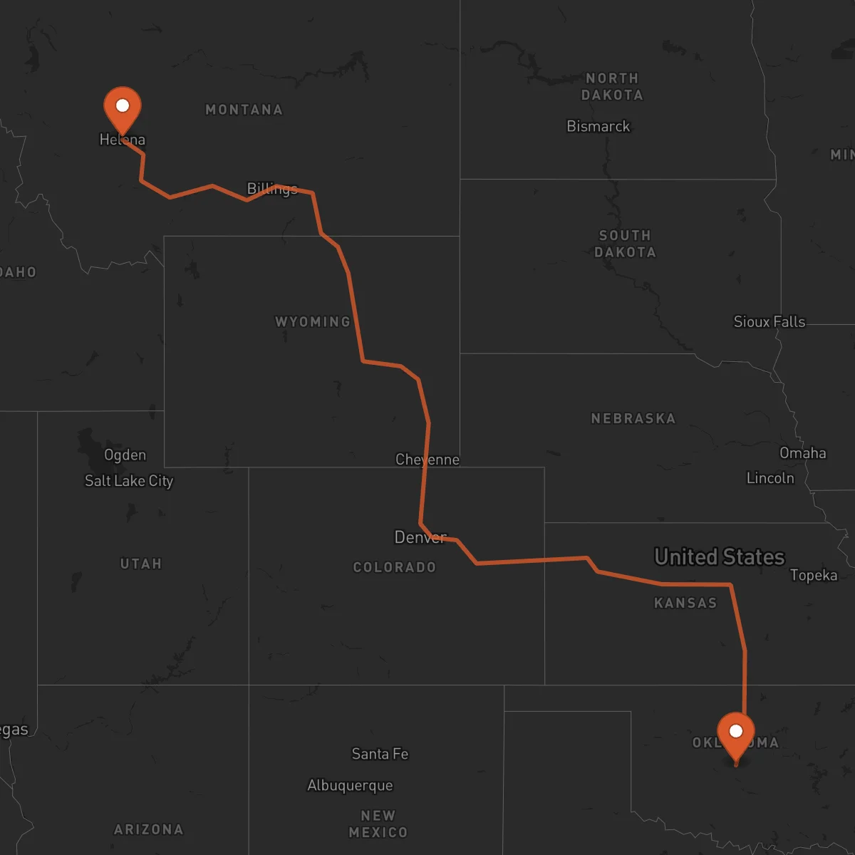 Ruta Helena - Oklahoma City