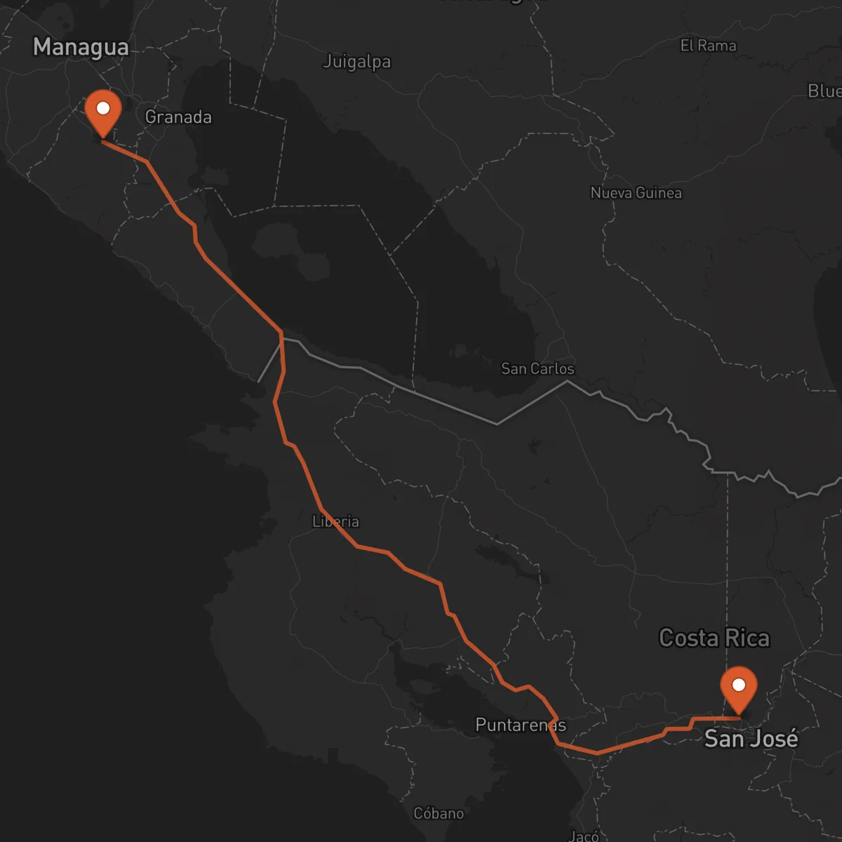 Ruta Jinotepe - Heredia