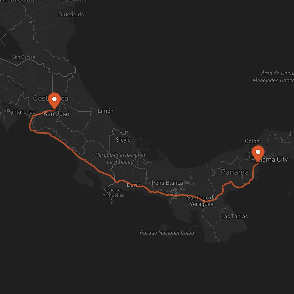 Ruta Heredia - La Chorrera