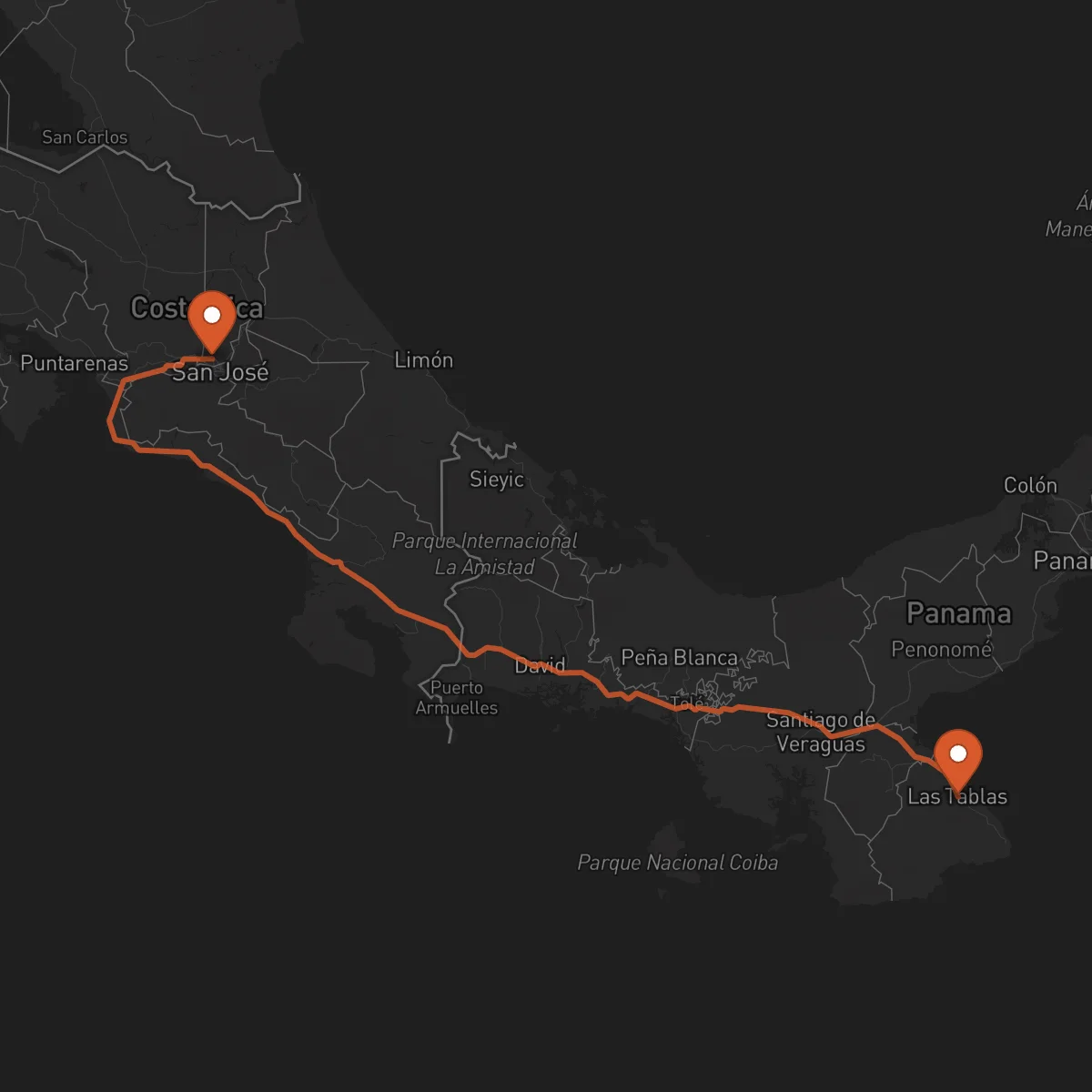 Ruta Las Tablas - Heredia