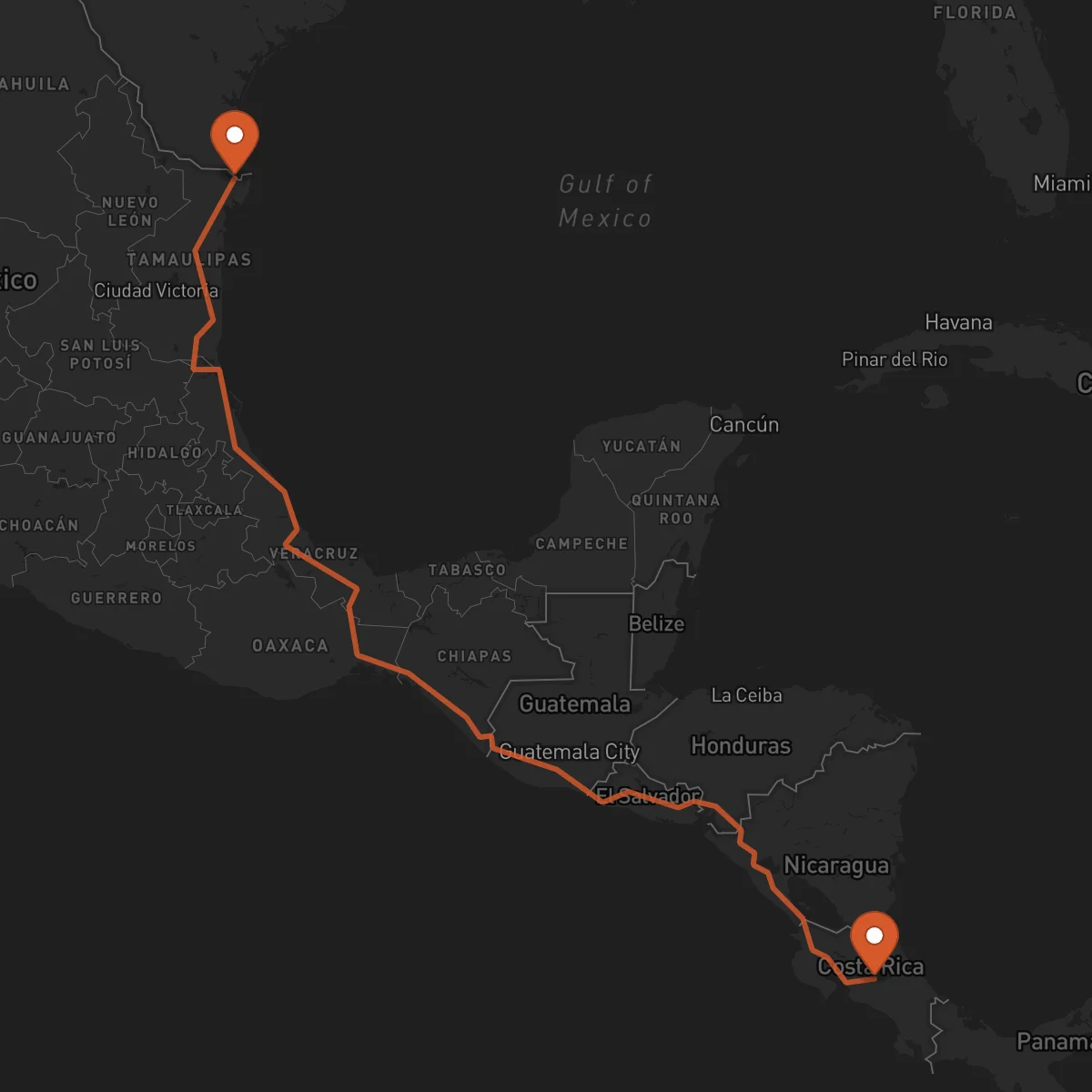 Ruta Heredia - Matamoros